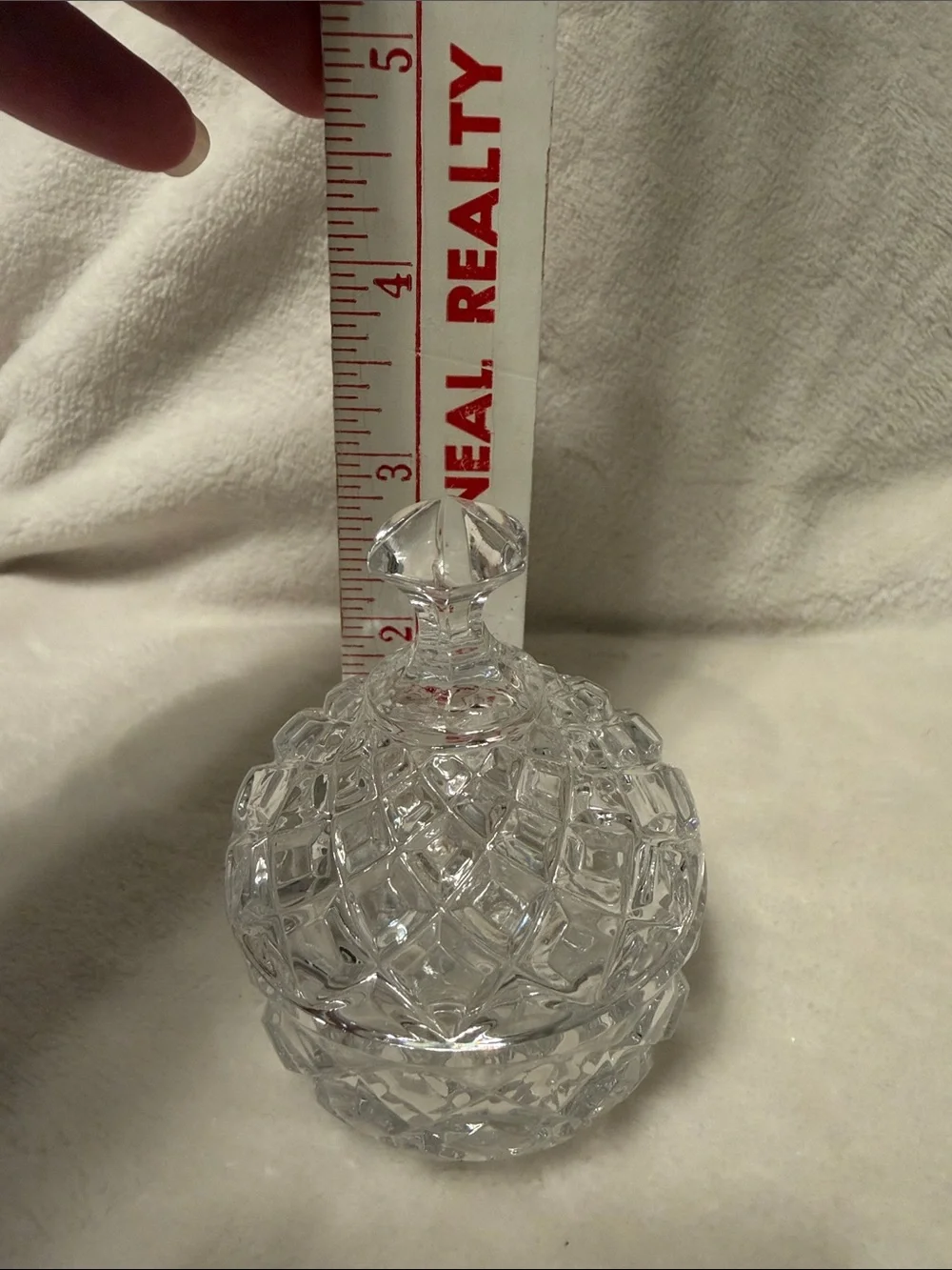 Crystal trinket or jam jar
